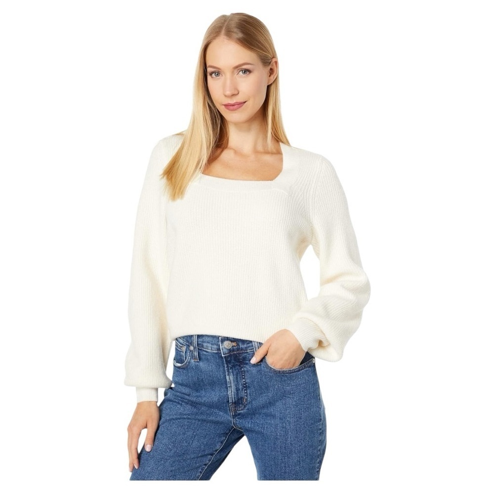 Madewell Melwood Square-Neck Pullover Sweater in Coziest Yarn